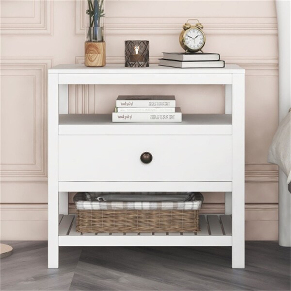 Pre sale 21 Inch Storage Wooden Nightstand with Drawers Shelf